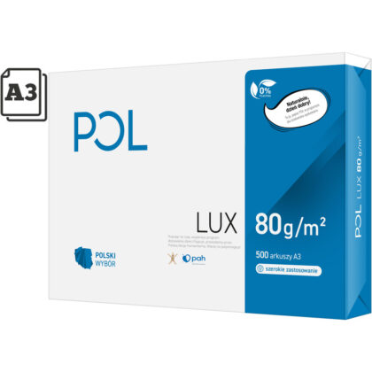 POLLUX 80g - Papier ksero biały - A3, A4 - 500ark.