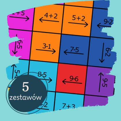 Układanka z działaniami dodawania i odejmowania do 10 - pdf do druku