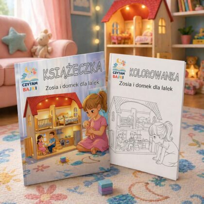 Dziewczynka i Domek dla Lalek – Personalizowana Książeczka, Kolorowanka w generatorze - pdf do druku