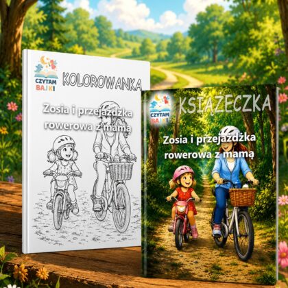 Przejażdżka rowerowa z mamą – Personalizowana Książeczka, Kolorowanka w generatorze – pdf do druku