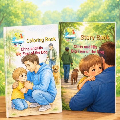Little Boy and His Big Fear of the Dog - Personalizowana Książeczka, Kolorowanka w generatorze po angielsku– pdf do druku